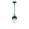 Crystorama Capsule 3 Light Matte Black + Textured Gold Outdoor Pendant view 2