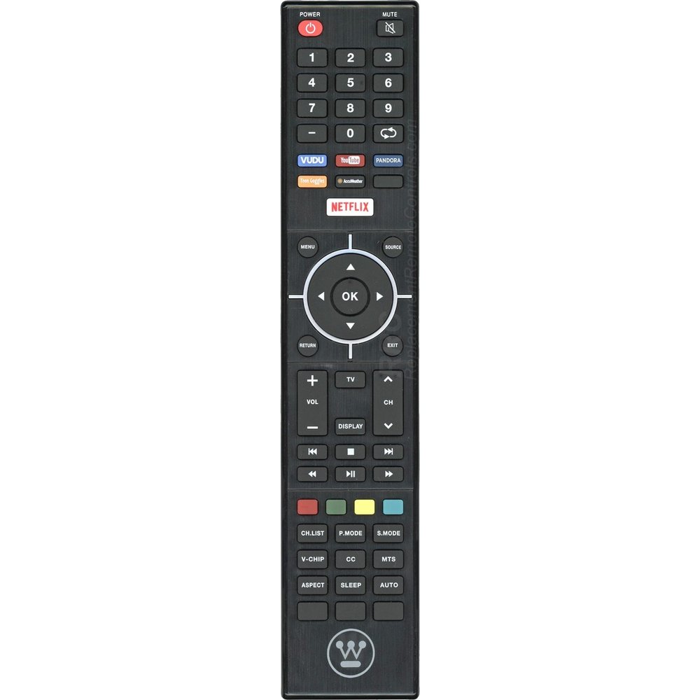 Westinghouse LCD TV Remote Control for Models WD65NC4190, WE55UC4200, WD55UT4490, WD50UT4490, WD42UT4490, WD55UB4530 (Part No: 845-058-03B00)