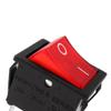 uxcell 2Pcs AC 20A/125V 22A/250V DPST 4 Pin On Off Button Red Backlit Light view 2