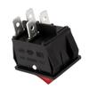 uxcell 2Pcs AC 20A/125V 22A/250V DPST 4 Pin On Off Button Red Backlit Light view 4