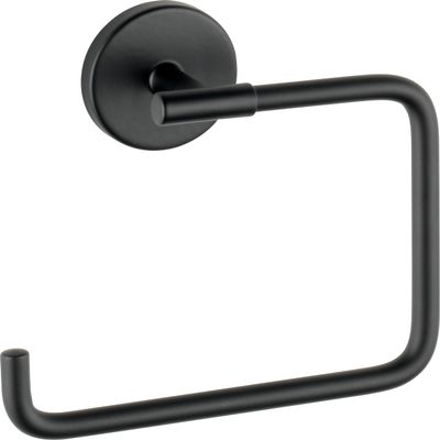 Delta Hand Towel Holder | Square Matte Black Ring for Hanging Towels in Kitchen, Bathroom | Trinsic Accessories