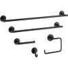 Delta Hand Towel Holder | Square Matte Black Ring for Hanging Towels in Kitchen, Bathroom | Trinsic Accessories view 4