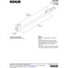 KOHLER 11895-S Purist 36" Grab Bar for Bathtubs and Showers, Wall-Mount Grab Bars for Bathroom, Polished Stainless view 3