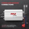 Pyle Auto 4-Channel Marine Amplifier - 200 Watt RMS 4 OHM Full Range Stereo with Wireless Bluetooth & Powerful Prime Speaker - High Crossover HD Music Audio Multi Channel System PLMRMB4CW White view 4