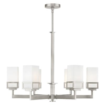 Livex Lighting 40196-91 Harding 6-Light Chandelier, Brushed Nickel