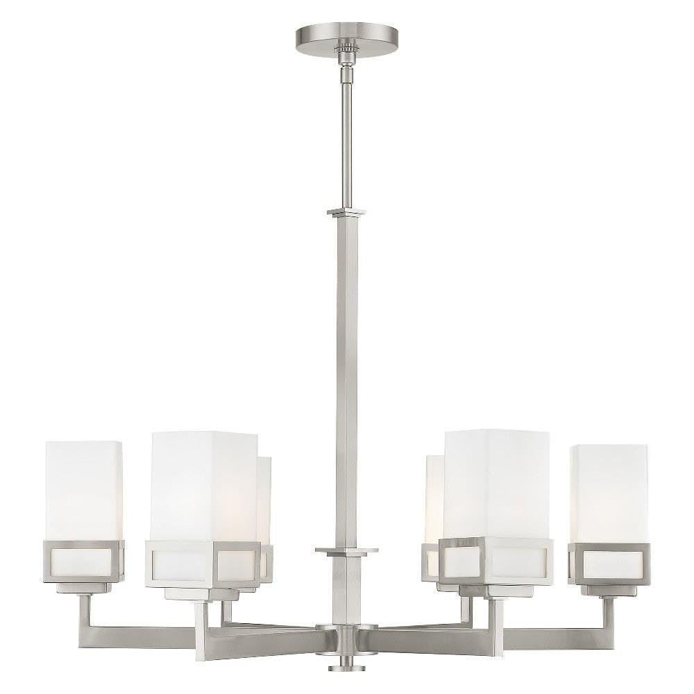 Livex Lighting 40196-91 Harding 6-Light Chandelier, Brushed Nickel
