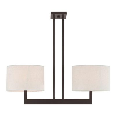 Livex Lighting 42425-07 Hayworth 2-Light Linear Chandelier, Bronze