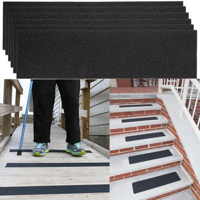 6 Pack Non-Slip 24 x 6 Step Safety Treads Grip Tape for Skateboard Strips and Stairs Safety Adhesive Stair Treads for Kids, Elders and Pets, Prevents Slipping
