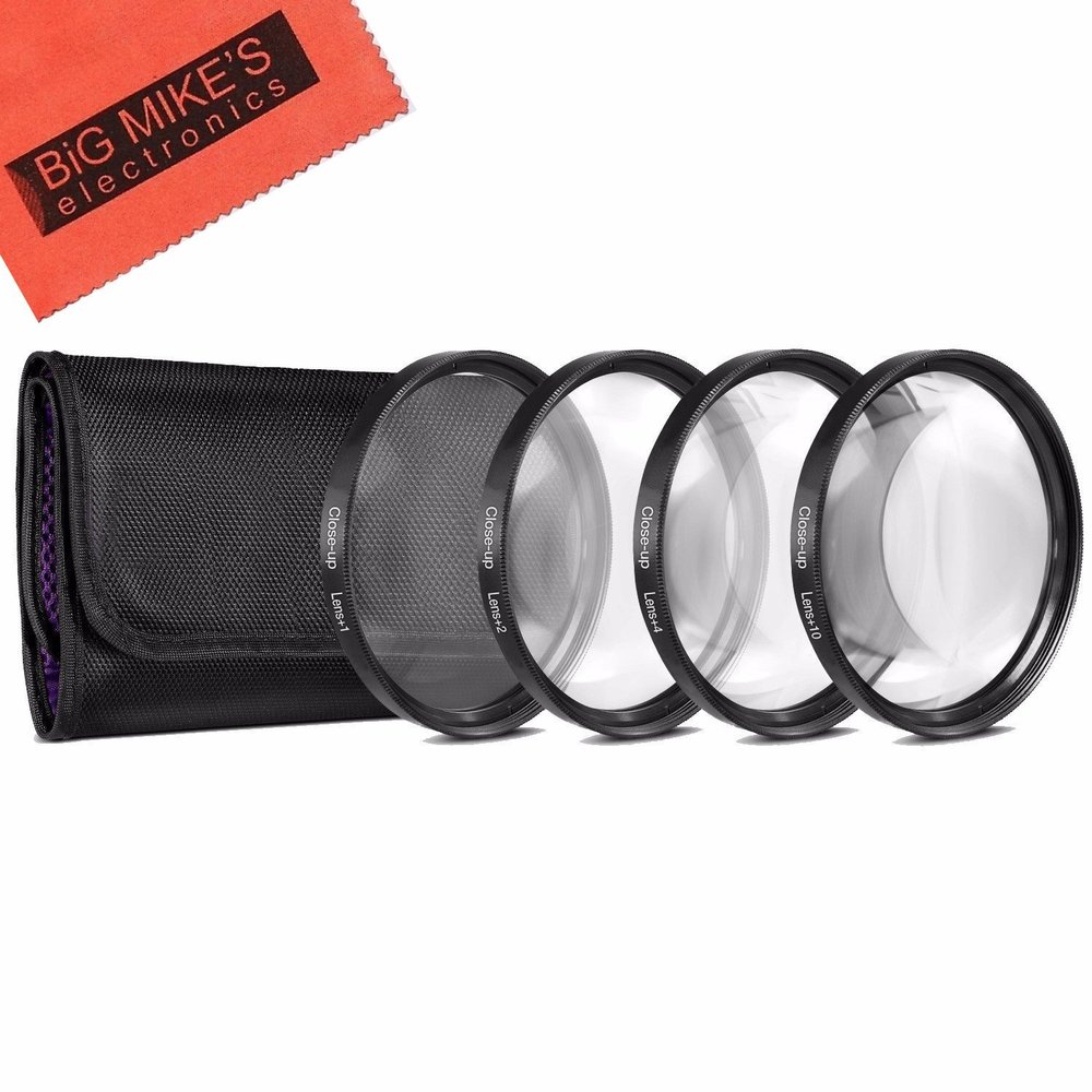 46mm Close-Up Set (+1, +2, +4 and +10 Diopters) for Panasonic Lumix DMC-G7 Camera with 14-42mm Lens, Lumix G 20mm f/1.7 II, Lumix G 25mm f/1.7, LUMIX 45-175MM F4.0-5.6, Nikon Z30 with 16-50mm Lens