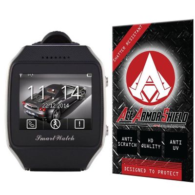 Ace Armor Shield Shatter Resistant Screen Protector for the Otium Gear Neo Bluetooth GPS SmartWatch / Military Grade / High Definition / Maximum Screen Coverage / Supreme Touch Sensitivity /Dry or Wet Easy Installation with free lifetime replacement