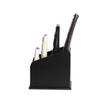 JACKCUBE DESIGN 4 Compartments Black Leather Remote Control Organizer Holder, Controller TV Guide, Media Storage Box  :MK292A view 3