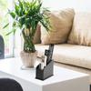 JACKCUBE DESIGN 4 Compartments Black Leather Remote Control Organizer Holder, Controller TV Guide, Media Storage Box  :MK292A view 4