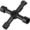 WILLBOND 4 Way Sillcock Water Utility Key for Electric Meter Box, Black view 1