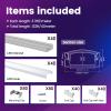 Muzata 40Pack 3.3FT Silver LED Strip Channel with Milky Diffuser U1SW WW view 2