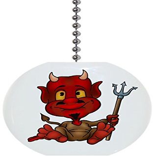 Red Devil Solid Ceramic Fan Pull