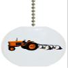 Carolina Hardware and Decor Orange Farm Tractor Solid Ceramic Fan Pull view 1