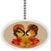 Hibiscus Flowers Flip Flops Solid Ceramic Fan Pull view 1