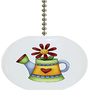 Watering Can Solid Ceramic Fan Pull