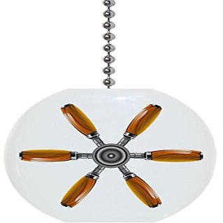 Helm #3 Solid Ceramic Fan Pull