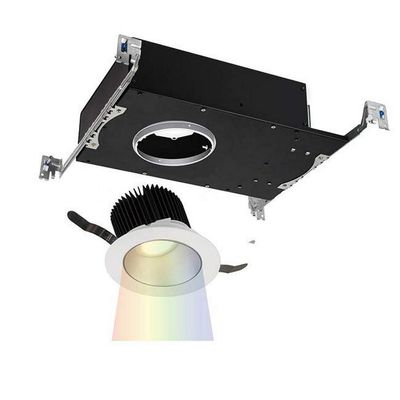 WAC Lighting R3ARWT-A840-HZWT Aether Round Wall Wash Trim with LED Light Engine Flood 50 Beam 4000K Cool White, Haze White