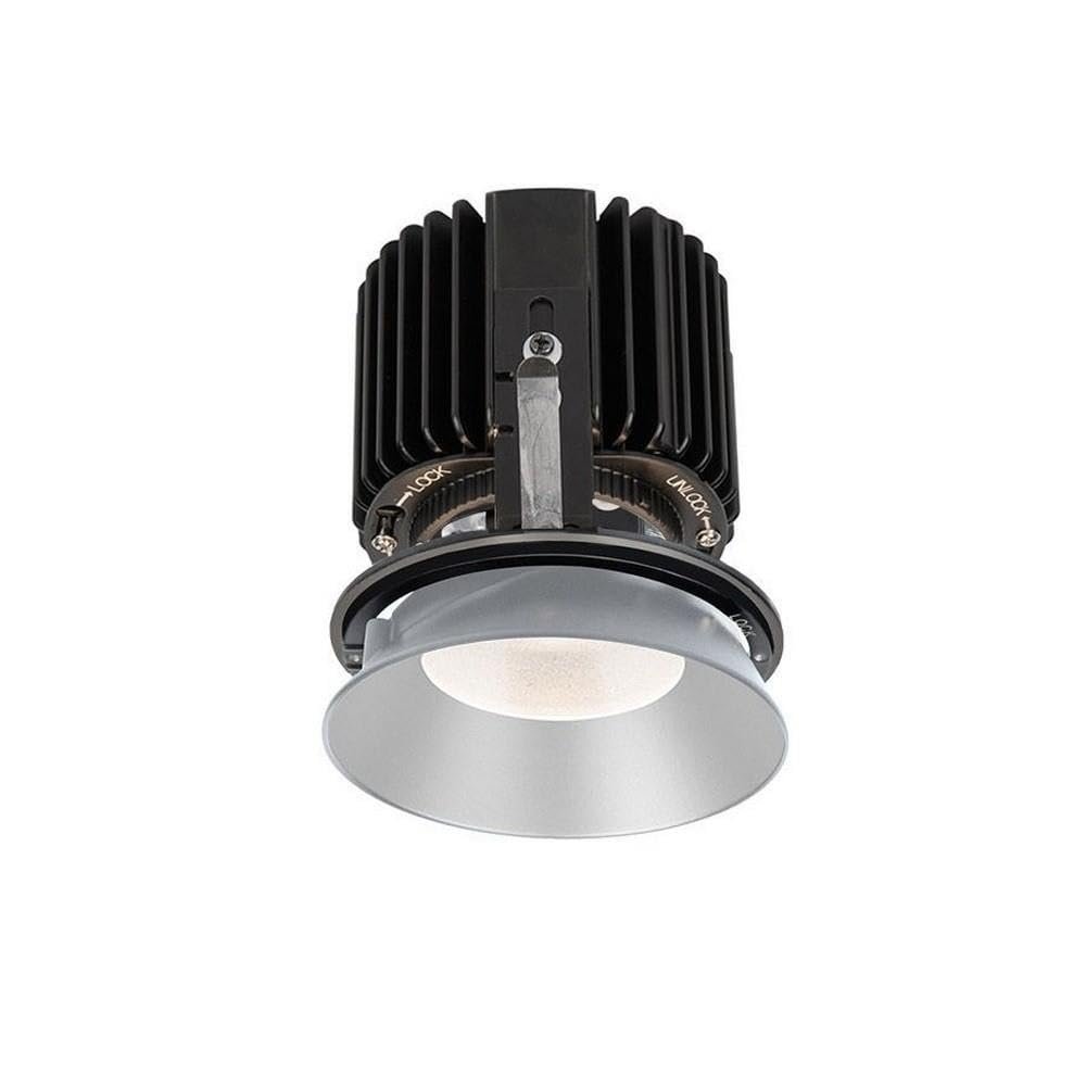 WAC Lighting R4RD1L-W830-HZ Volta - 5.75" 36W 60 3000K 85CRI 1 LED Round Shallow Regressed Invisible Trim with Light Engine, Haze Finish with Textured Glass