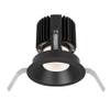 WAC Lighting R4RD1T-N840-BK Volta - 5.75" 36W 25 4000K 85CRI 1 LED Round Shallow Regressed Trim with LED Light Engine, Black Finish with Textured Glass view 1