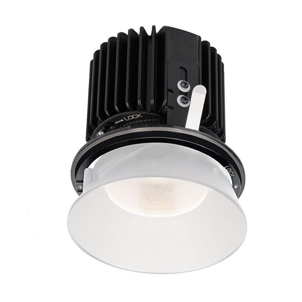 WAC Lighting R4RD2L-N835-WT Volta - 6.39" 36W 25 3500K 85CRI 1 LED Round Regressed Invisible Trim with Light Engine, White Finish with Textured Glass