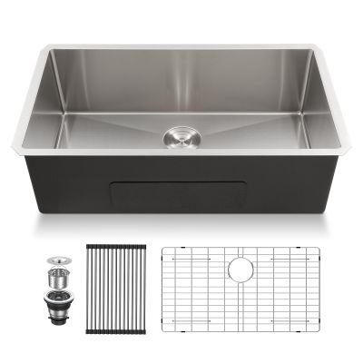 Lordear 32 Undermount Kitchen Sink SUS304 Stainless Steel 16 Gauge