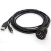 BSHTU USB 3.0 Flush Mount Cable - USB 3.0 and 3.5mm Aux Extention Mount, Flush, Dash, Panel Mount Cable 1/8 AUX for Car Bike Boat Motorcycle Radio Stereo Android (2 Meter/6Ft) view 4