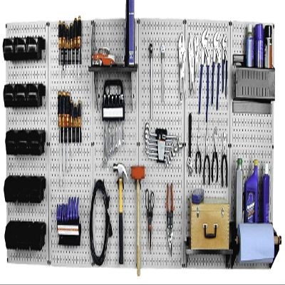 Wall Control 30-WRK-800GB Master Workbench Metal Pegboard Tool Organizer,Gray/Black