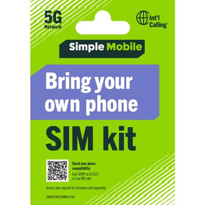 Simple Mobile Bring Your Own Phone 3-in-1 Prepaid SIM Kit
