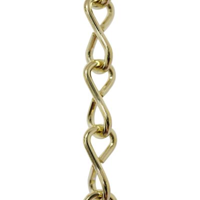 RCH Hardware CH-S50-16-PB Steel Basket Chain 15 Gauge, Polished Brass (1 Foot)