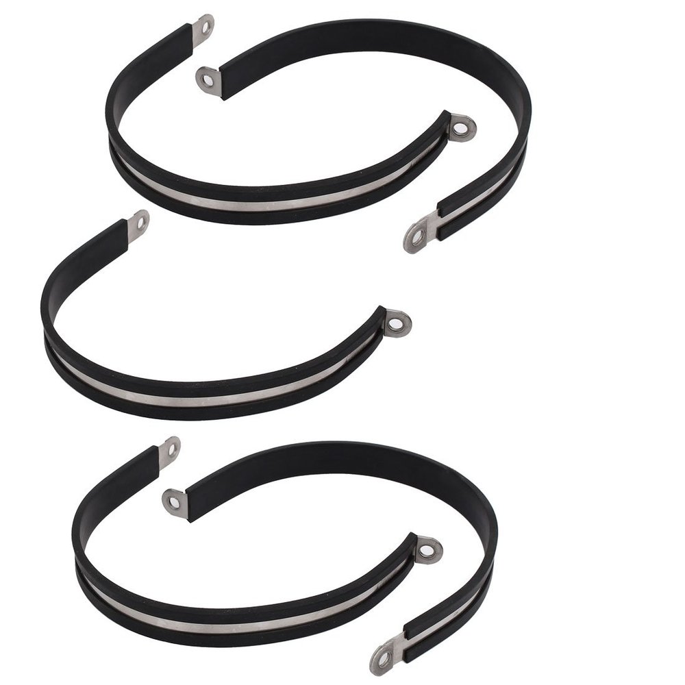uxcell 5pcs 90mm Dia EPDM Rubber Lined P Clips Pipe Clamps Holder