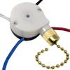 ZE-208S ZH E89885 Pull Chain Ceiling Fan Switch Repair Kit Replacement 3 Speed 4 Wire 3 Way 4 Position Rotary Motor Controller 3A 250VAC 6A 125VAC for Ceiling Fans, Floor Fans, Appliances - Brass view 1