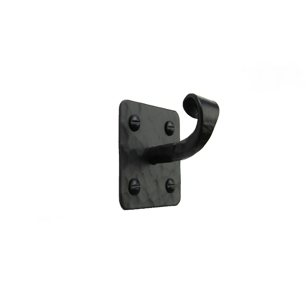 Bushere and Son Rustic Farmhouse Wrought Iron Hook BHH10 (Black)