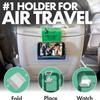 Flight Flap Airplane Phone Holder, Flexible Cell Phone Holder, Folding Cellphone Stand for Desk, Bed, Office, Treadmill - Airplane Gadgets for Long Travel Accessories - Plane Essentials (Green) view 2