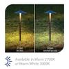 WAC Landscape Lighting, Canopy LED 12V Path and Area Light with 8.5in Round Cap 2700K Warm Built-in LED in Black view 3