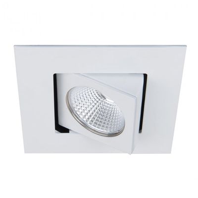WAC Lighting Oculux R3BSA-F930-WT 3.5" LED Square Adjustable Trim Engine Finish 90+CRI and 3000K, Flood Beam, White