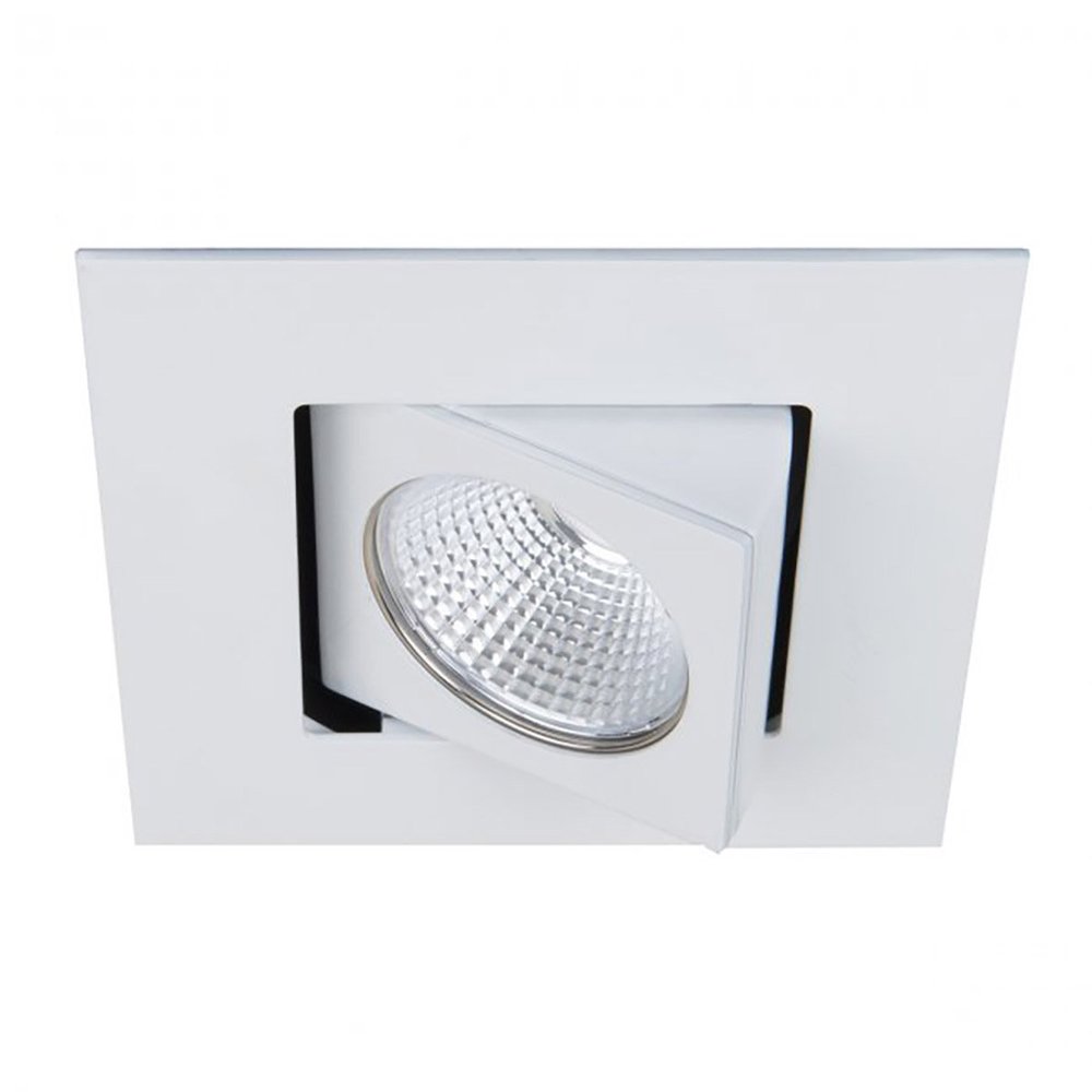 WAC Lighting Oculux R3BSA-F930-WT 3.5" LED Square Adjustable Trim Engine Finish 90+CRI and 3000K, Flood Beam, White