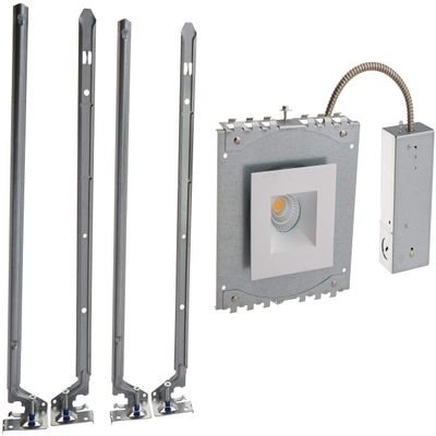 WAC Lighting Oculux R2BSD-F927-WT 2" LED Square Open Reflector Trim Engine and Universal Housing Finish 90+CRI and 2700K, Flood Beam, White