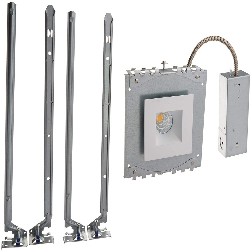 WAC Lighting Oculux R2BSD-F927-WT 2" LED Square Open Reflector Trim Engine and Universal Housing Finish 90+CRI and 2700K, Flood Beam, White