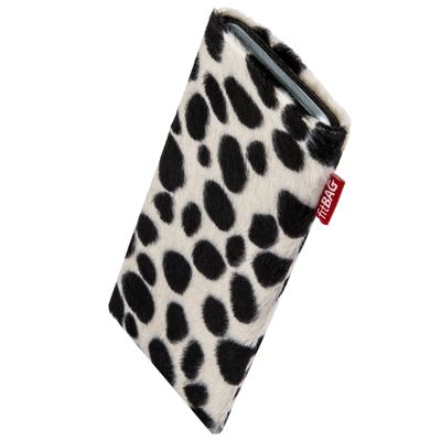 fitBAG Bonga Dalmatian Custom Tailored Sleeve for Huawei Nova 2 Plus | Made in Germany | Fine Imitation Fur Pouch case Cover with Microfibre Lining for Display Cleaning