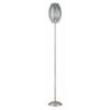 Lite Source Floor LAMP, SS W/Grey Pleated Shade, E27 Type A 100W LS-8875SS/GREY, Silver, 69.50x9.00x9.00 view 1