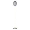 Lite Source Floor LAMP, SS W/Grey Pleated Shade, E27 Type A 100W LS-8875SS/GREY, Silver, 69.50x9.00x9.00 view 3