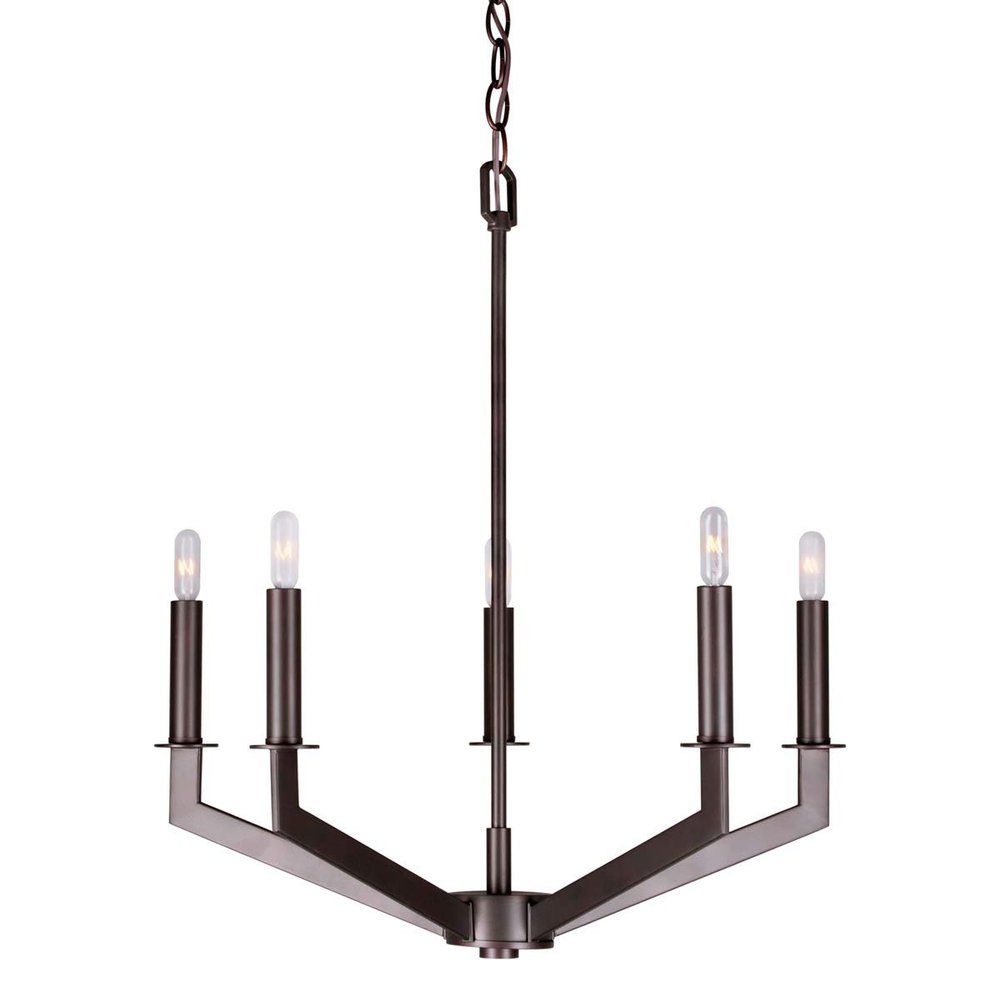 Forte 7085-05-32 Five Light Chandelier, Antique Bronze