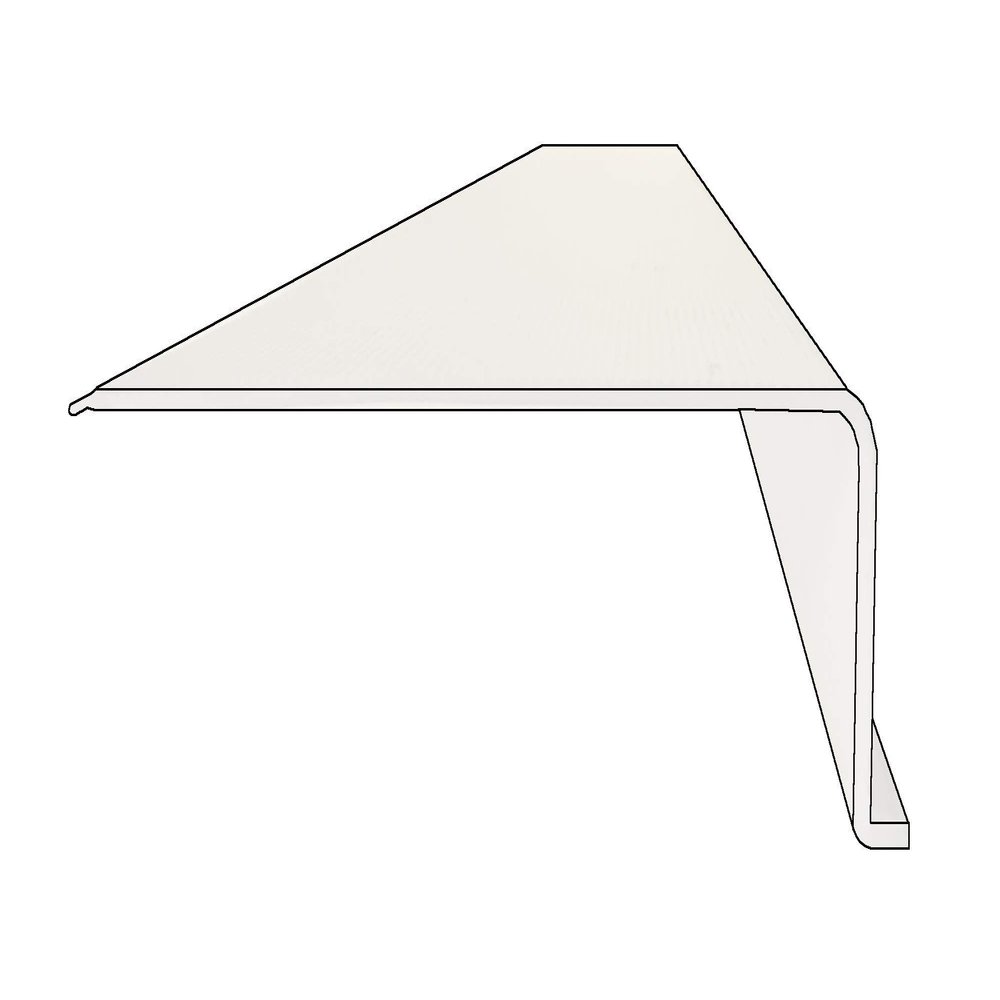 ilumina lighting Pre-Fitted Ribbed Under Cabinet Acrylic Replacement Lens L-Shape Width 2-3/4 x Height 1" x Length 33"