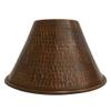 Premier Copper Products SH-L300DB Hand Hammered Copper 7-Inch Cone Pendant Light Shade view 1
