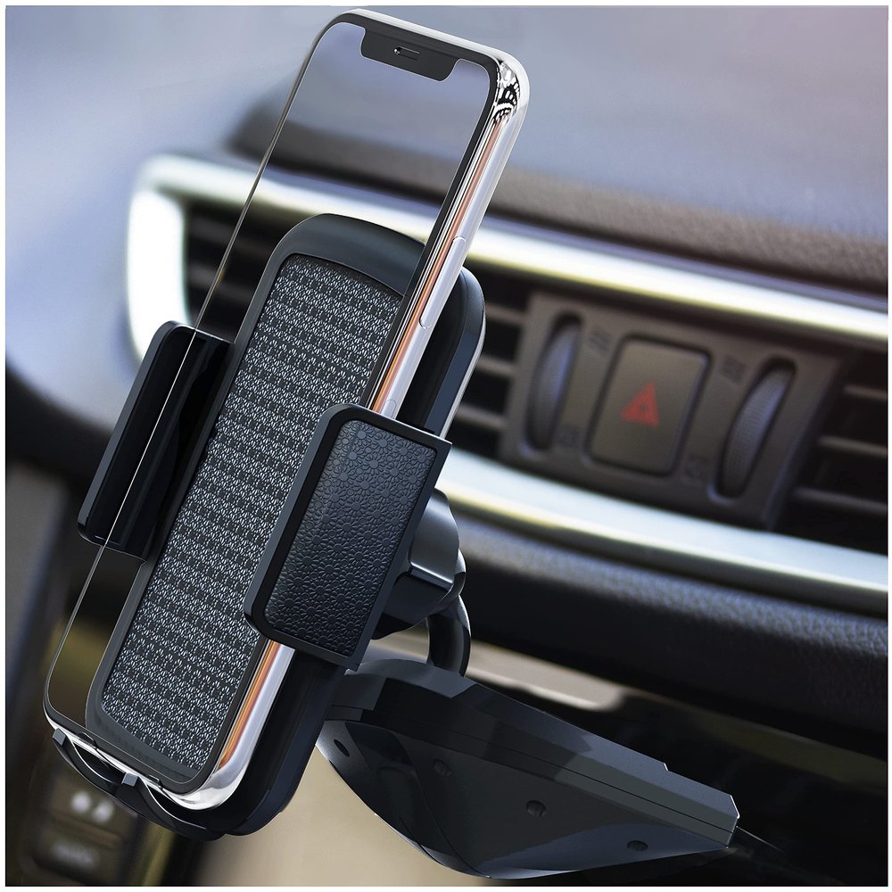 Bestrix Cell Phone Holder for Car, CD Slot Car Phone Holder, Hands Free Car Mount with Strong Grip Universal for iPhone14/13/12/11/11Pro/Xs MAX/XR/XS/X/8/7/6 Plus, Galaxy S22/S21/S20/S10+/S10e/S9/S9+