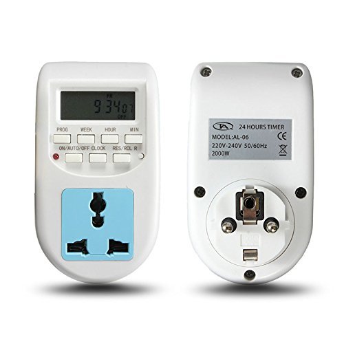 Quickbuying New 1pcs 220V-240V Digital Display Energy Saving Timer Programmable Electronic Timer Socket Digital Timer EU Plug