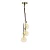 Antique Brass Pendant Light Chandelier with Brown Brass Staggered Modern Pendants Hangout Lighting view 1